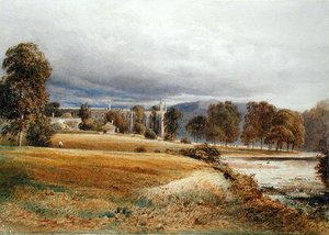 Bolton Abbey from the River Wharfe, South View