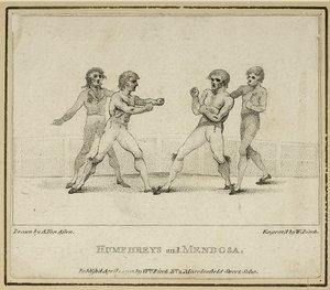Humphreys and Mendoza (engraved by William Birch, published in 1792) by Anthony van (after) Assen