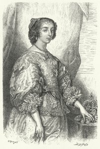 Henrietta Maria of France, Queen Consort of Charles I of England, Scotland and Ireland by Anthony van (after) Dyck