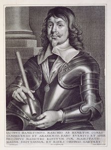 Portrait of James Hamilton, 1st Duke of Hamilton, engraved by Joannes Meyssens