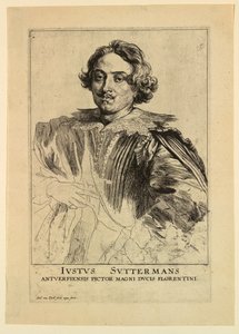 Portrait of Justus Sustermans, from the Icones Principum Virorum by Anthony van Dyck
