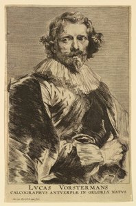 Portrait of Lucas Vorsterman I, from the Icones Principum Virorum by Anthony van Dyck