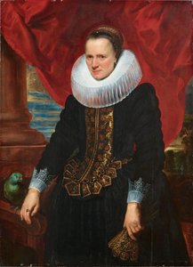 Portrait of a woman with a big ruff by Anthony van Dyck