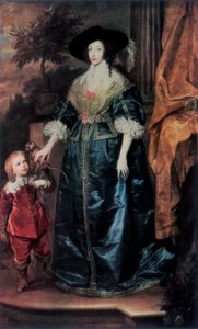 Queen Henrietta Maria and her dwarf Sir Jeffrey Hudson