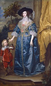 Queen Henrietta Maria with Sir Jeffrey Hudson by Anthony van Dyck