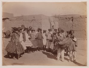 Group of women dancing in tribal costume