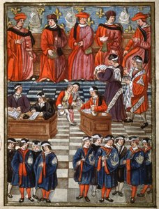 The prevot and the aldermen of the city of Paris, perception of the tax by Antoine (attr. to) Verard