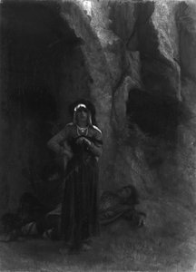 On Guard, 1860-70 by Antoine Auguste Ernest Hebert