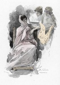 Odyssey by Homer: Penelope and her servants, Illustration by Antoine Calbet for 
