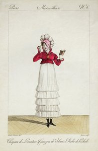 A Lady in a Levantine hat, a tiered skirt and a velvet jacket, plate 6 from the 