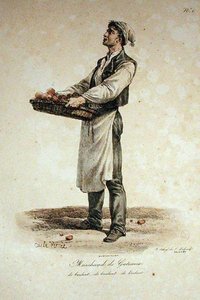 The Cake Seller, number 1 from The Cries of Paris series, engraved by Francois Seraphin Delpech by Antoine Charles Horace Vernet