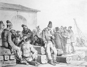 The Convicts, engraved by Francois Seraphin Delpech, first half 19th century