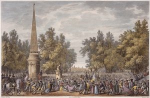 The Feast of Virgil at Mantua, 24 Vendemiaire, Year 6 (October 1797) engraved by Georges Malbeste