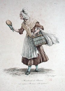 The Pastry Seller, number 4 from The Cries of Paris series, engraved by Francois Seraphin Delpech