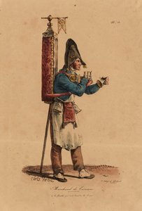 The Tisane Seller, number 13 from The Cries of Paris series, engraved by Francois Seraphin Delpech