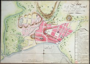 Plan of Jacmel Town with Fortifications by Antoine François Sorrel des Rivieres