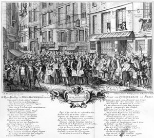 Investors in Front of the Banque Royale Headquarters in the Rue Quincampoix, Paris, 1720