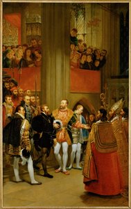 Emperor Charles V Received by King Francis I in the Abbey of St. Denis by Antoine Jean Gros