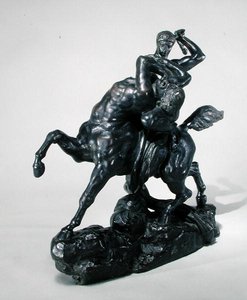 Theseus Combating the Centaur Bienor (front view) by Antoine Louis Barye