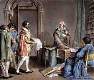 Jean Hennuyer, Bishop of Lisieux, Saves the Lives of the Hugenots in his Diocese by Antoine Louis Francois (after) Sergent Marceau