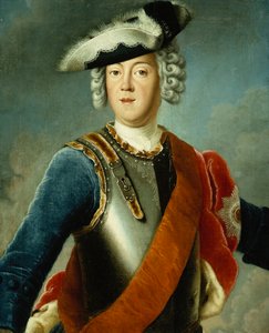 Portrait of a Gentleman, Said to be August William, Half Length, Wearing a Blue Jacket, White Shirt, and Armour Breast Plate