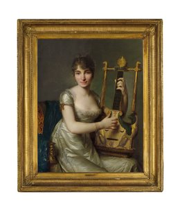 Portrait of Madame Larmoyer, Three-Quarter Length, Holding a Lyre