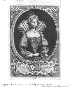 Francoise-Marguerite de Silly (1584-1626) Engraved by Claude Duflos