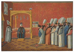 The Presentation of the Count de Vergennes to Sultan Uthman III in the Throne Room of the Topkapi Palace by Antoine de Favray