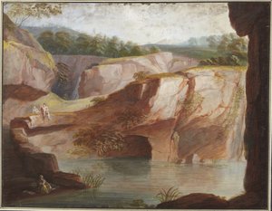 Quarry with Seated Sage, Man and Woman by Antoine de Marcenay de Ghuy