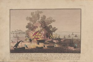 Naval Battle Between the Russian and Ottoman Fleet in the Black Sea on June 28 and 29, 1788 by Anton Balzer
