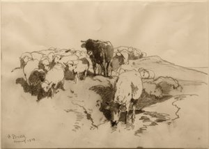 Cattle and Sheep by Anton Braith