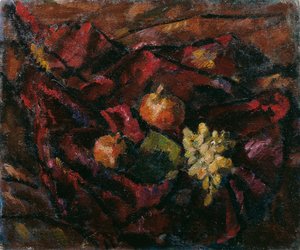 Still Life with Grapes and Apples by Anton Faistauer