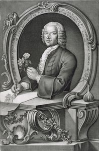 Portrait of Georg Dionysius Ehret, engraved by Johann Jakob Haid by Anton Heckel
