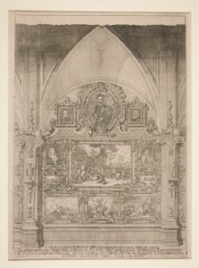 Interior Arched Niche Decorated with Portraits and Genre Scenes
