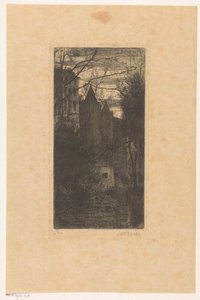 Castle of Pau at Dusk by Anton L. Koster (signed by artist)