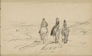 Three Riders in the Dunes by Anton Mauve