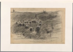 Shepherd with Flock of Sheep