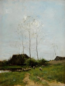 Landscape with Shepherd and Sheep by Anton Mauve