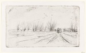 Winter Landscape with Milkmaids by Anton Mauve