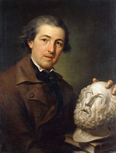 Portrait of Giuseppe Franchi, Half-length, Holding a Bust of Homer