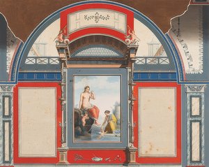 Wall Painting of a Roman House on the Grounds of Villa Negroni in Rome, Venus and a Nymph with Erotes. 1778 by Anton Raphael Mengs