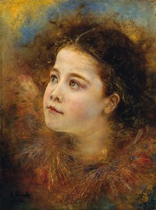 Girl with an Ear Collar by Anton Romako