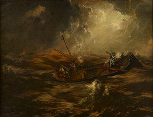 Sea Storm by Anton Romako
