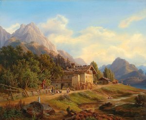 Part of Hintersee in Ramsau near Berchtesgaden