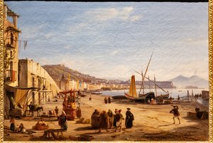 Chiaia Beach from Mergellina by Anton Sminck Pitloo