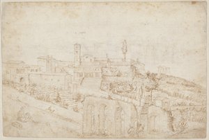 The Church of S. Gregorio Magno on the Celian Hill by Antonie van den Wyngaerde