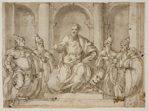 St Mark Enthroned Surrounded by Four Doges and a Man with a Doge’s Cap in His Hands by Antonio Aliense
