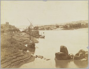 Aswan, view of the Nile from the East Bank by Antonio Beato