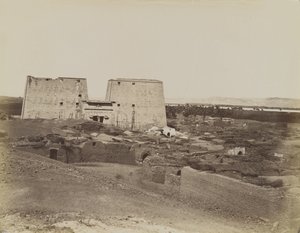 Edfu, view of Pylon and Village