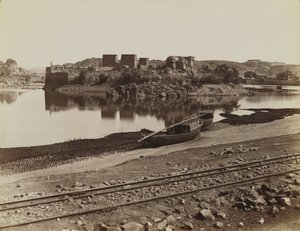Philae, view of the East Bank of the Nile, northwest